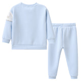 Storm Embossed Crew & Trackpant Set - Blue
