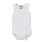 Stella Ribbed Bodysuit Tank - White