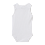 Stella Ribbed Bodysuit Tank - White