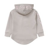 Opal Embossed Print Detail Hoodie - Pebble