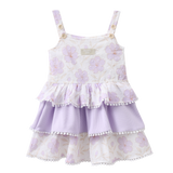 Wisteria Layered Dress - Purple Floral