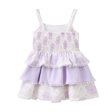 Wisteria Layered Dress - Purple Floral