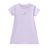 Wisteria Ribbed Summer Dress - Purple