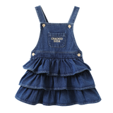 Indigo Denim Layered Pinafore - Blue Denim