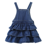 Indigo Denim Layered Pinafore - Blue Denim