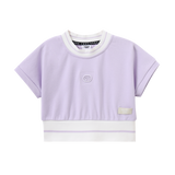 Wisteria Detail French Terry Tee - Purple