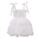 Talia Shredded Tulle Tutu - White