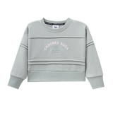 Tessa Embroidery Detailed Crew - Sage
