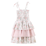 Tessa Floral Ribbed Layered Dress