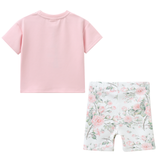 Tessa 2Pce Tee & Short Set - Pink/Floral