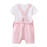 Tessa 2Pce Detailed Overall Set - Pink