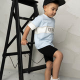 Storm CRKD Tee & Denim Short Set - Black