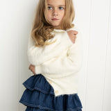 Tilli Soft Fluffy Knit Cardigan - White