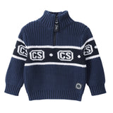 Zack Detailed Knit Jumper - Navy
