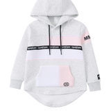 PREORDER Alaska Textured Hoodie - Grey & Pink