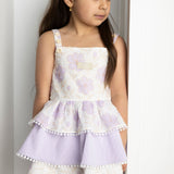 Wisteria Layered Dress - Purple Floral