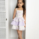 Wisteria Layered Dress - Purple Floral