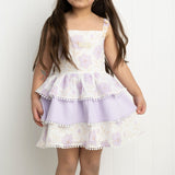 Wisteria Layered Dress - Purple Floral