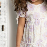 Wisteria Babydoll Frill Dress - Purple Floral