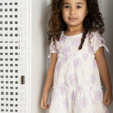 Wisteria Babydoll Frill Dress - Purple Floral
