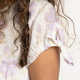 Wisteria Babydoll Frill Dress - Purple Floral
