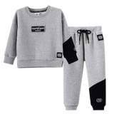 Ajax 2Pce Textured Crew Set - Grey