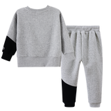 Ajax 2Pce Textured Crew Set - Grey