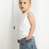 Alba Detailed Denim Skirt - Denim Blue