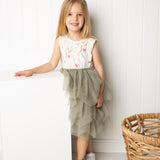 Alexis Shredded Tutu - Cream/Sage