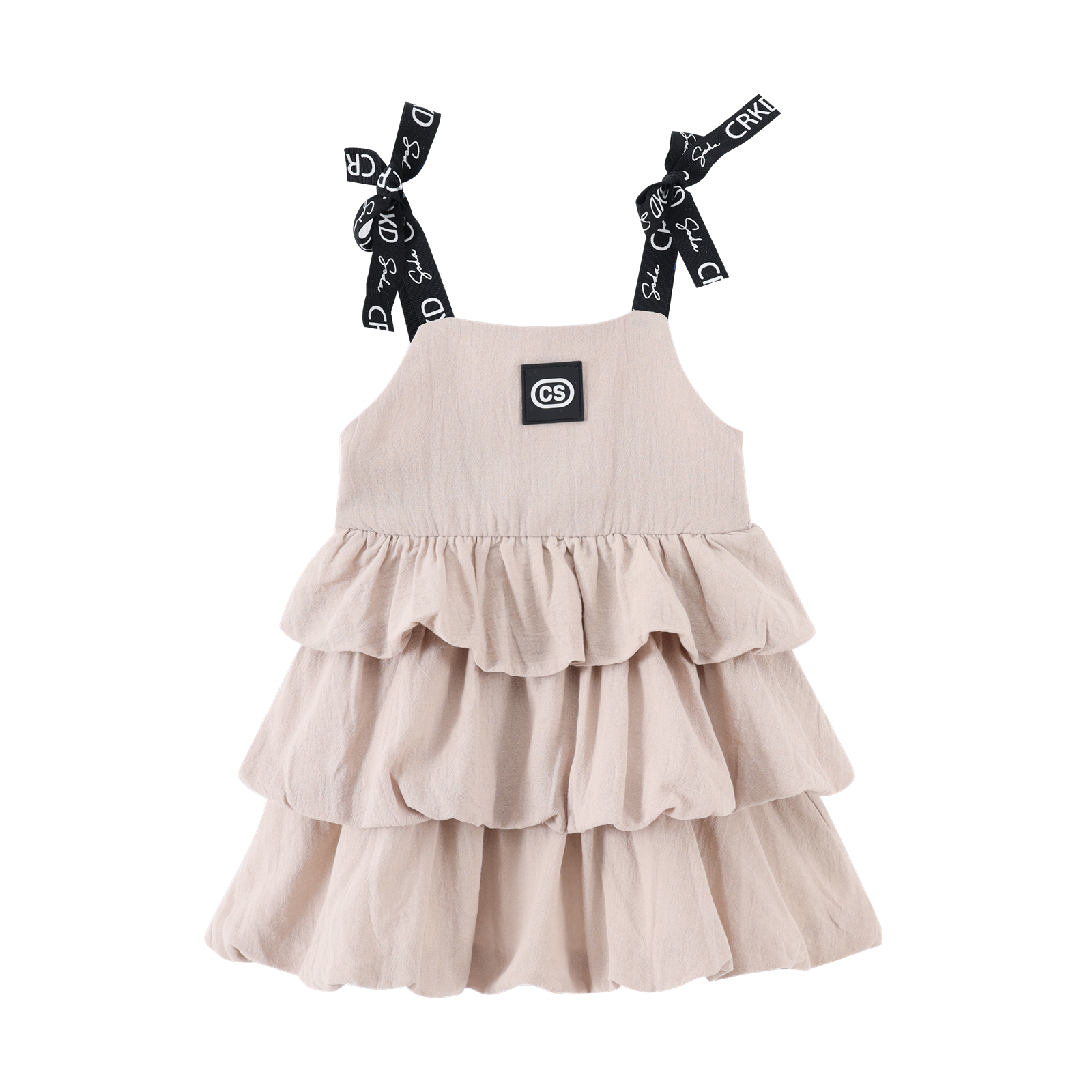 Amanie CS Detailed Strap Dress - Beige-Clothing-Cracked Soda