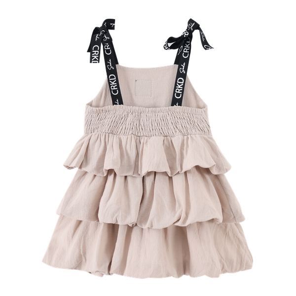Amanie CS Detailed Strap Dress - Beige-Clothing-Cracked Soda