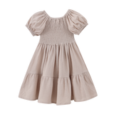 Amanie Ruched Dress - Beige