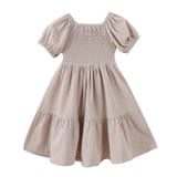 Amanie Ruched Dress - Beige