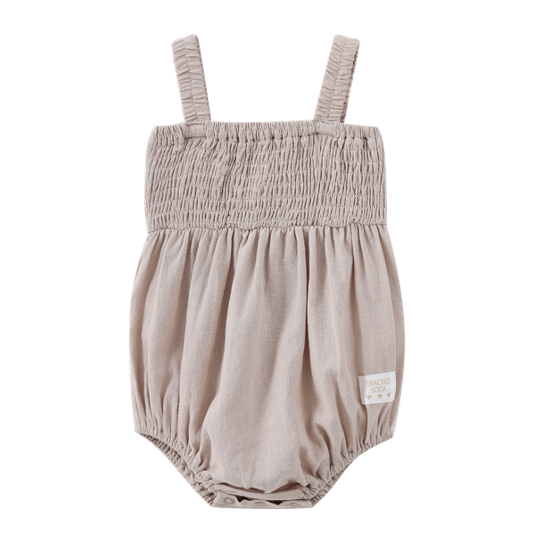 Amanie Ruched Summer Essential - Beige-Clothing-Cracked Soda