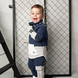 Archie Detailed Zip Collar Crew - Navy