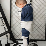 Archie Detailed Zip Collar Crew - Navy