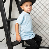 Ash Detailed Tee - Ice Blue