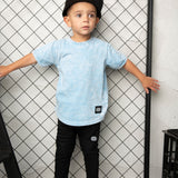 Ash Detailed Tee - Ice Blue