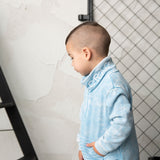Ash Detailed Zip Collar Crew - Ice Blue