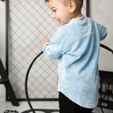 Ash Detailed Crew - Ice Blue
