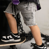 Dustin Cracked Soda Denim Shorts - Ash
