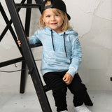 Ash Detailed Hoodie - Ice Blue