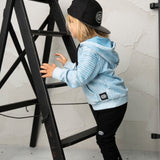 Ash Detailed Hoodie - Ice Blue