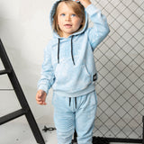 Ash Detailed Hoodie - Ice Blue