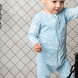 Ash Detailed Romper - Ice Blue