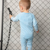 Ash Detailed Romper - Ice Blue