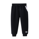 Asher Textured Trackpants - Black.