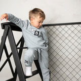 Ashton Essential Textured Crew - Grey