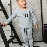 Ashton Essential Textured Crew - Grey