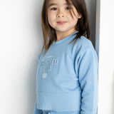 Ava French Terry Crew - Blue